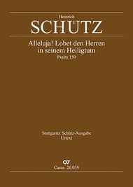 Alleluja! Lobet den Herren in seinem Heiligtum SATB/SATB Full Score cover